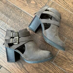 Cross Buckle Booties